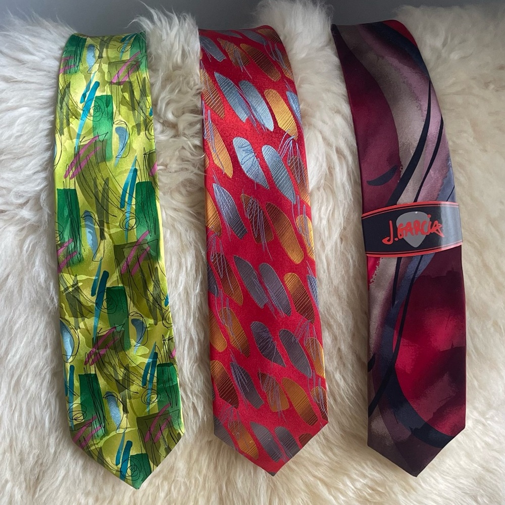 JERRY GARCIA TIES set of three, two limited edition